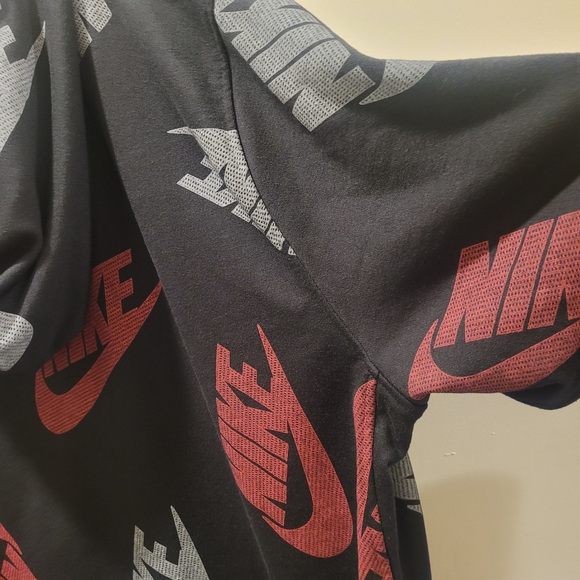 Nike Mens 3xl Full Zip Hoodie All Over Print Black/red - Picture 8 of 11